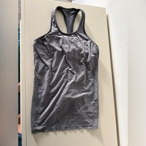 Lulu lemon striped Gray Women's Racerback Tank Top